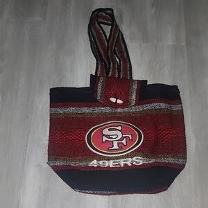 San Francisco 49ers Football Fan Woven Sports Bag Cloth Backpack NFL Fan Gear